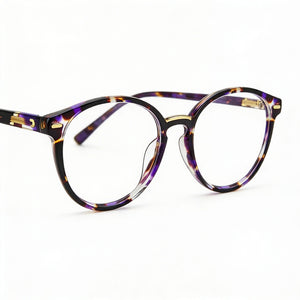 Carrera 3010 Round Eyeglasses Women — side view, Havana Plastic temples