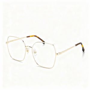 Carrera 3035 Gold Rectangle Eyeglasses for Women, Stainless Steel frame