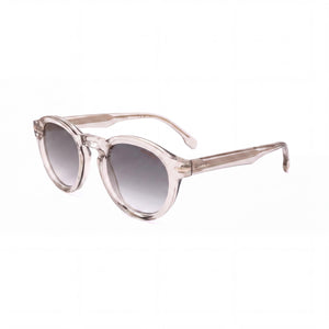 Carrera 306/s Beige Round Sunglasses for Women, Grey Shaded Gold Mirror lens