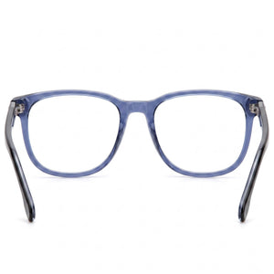 Carrera 308 Rectangle Eyeglasses Unisex — side view, Blue Acetate temples