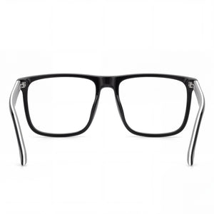 Carrera 319 Square Eyeglasses Women — side view, Black Acetate temples