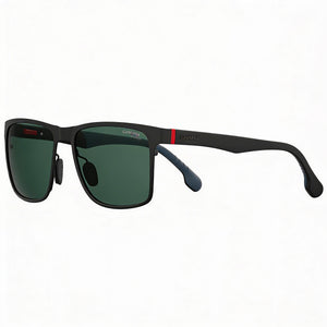 Carrera 8026/S Rectangle Sunglasses Unisex — side view, Non-Polarized Matte Black lens