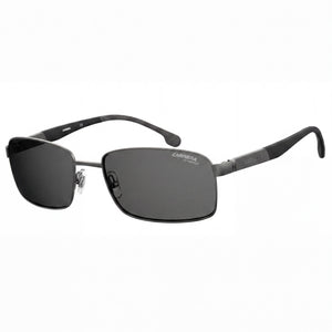 Carrera 8037/S Black Rectangle Sunglasses for Men, Dark Ruth lens
