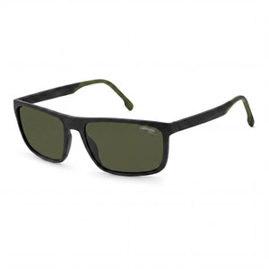 Carrera 8047/S Black Green Rectangle Sunglasses for Men, Black Green lens