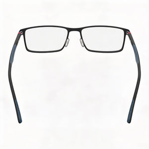 Carrera 8827/V Rectangle Eyeglasses Unisex — side view, Black Alloy Steel temples