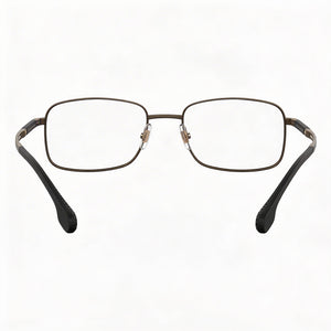 Carrera 8848 Rectangle Eyeglasses for Men — interior view, Plastic demo lenses