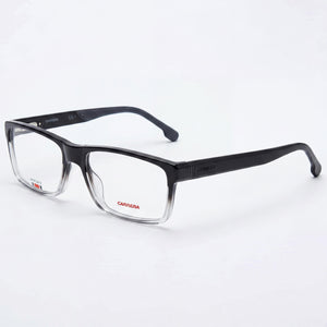 Carrera 8852 Black Grey Rectangle Eyeglasses for Unisex, Acetate frame