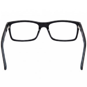 Carrera 8852 Rectangle Eyeglasses Unisex — side view, Black Grey Acetate temples