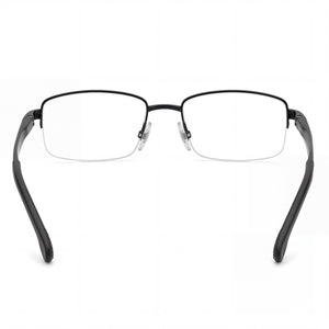Carrera 8860 Rectangle Eyeglasses Unisex — side view, Black Stainless Steel temples