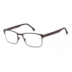 Carrera 8869 Matte Brown Rectangle Eyeglasses Unisex, Alloy Steel frame