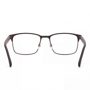 Carrera 8869 Rectangle Eyeglasses Unisex — side view, Matte Brown Alloy Steel temples
