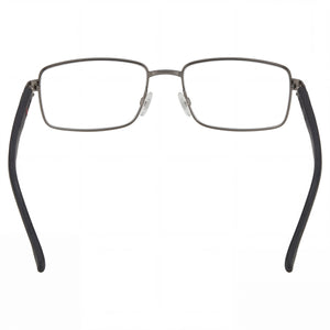 Carrera 8877 Rectangle Eyeglasses Unisex — side view, Black Alloy Steel temples