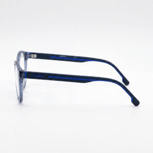 Carrera 8886 Round Eyeglasses Men — side view, Blue Polyamide temples