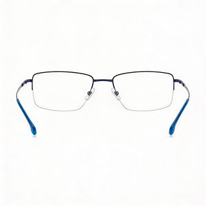 Carrera 8895 Rectangle Eyeglasses Unisex — side view, Blue Metal temples