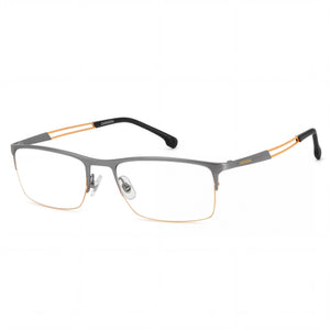 Carrera 8899 Silver Rectangle Eyeglasses Unisex, Stainless Steel frame