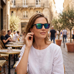 Carrera Black Sunglasses Unisex — outdoor wear, Green Multilayer Non-Polarized lens
