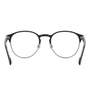 Carrera Round Eyeglasses Unisex — side view, Black Stainless Steel temples