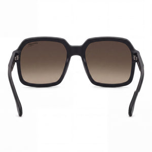 Carrera Square Sunglasses Women — side view, Non-Polarized Black Brown Green Antireflex lens