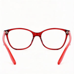 Carrera Ca 5501 Square Eyeglasses Women — side view, Red Acetate temples