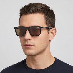 Carrera CA-8045-CS Black/Brown Clip-on Sunglasses Unisex — lifestyle wear, coastal walks and seaside afternoons