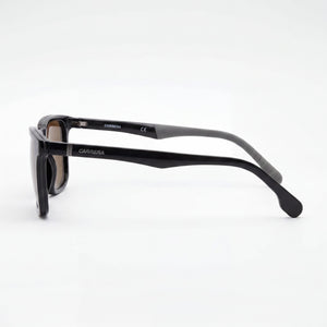 Carrera CA-8045-CS Rectangle Sunglasses Unisex — side view, Non-Polarized Bronze lens