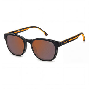 Carrera CA8062/CS Black Square Sunglasses for Women, Red lens