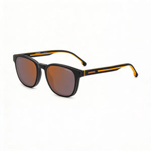 Carrera CA8062/CS Square Sunglasses Women — side view, Non-Polarized Red Multilayer lens