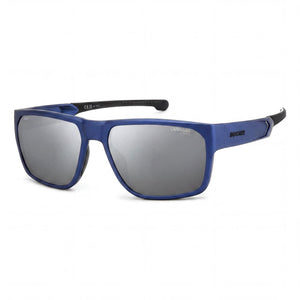 Carrera CARDUC 029/S Blue Rectangle Sunglasses for Men, Blue Metalized lens