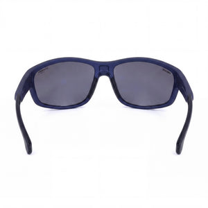 Carrera Casual Shield Sunglasses Men — side view, Non-Polarized Blue Metalized lens