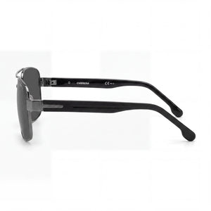 Carrera Casual Rectangle Sunglasses Unisex — side view, Non-Polarized Dark Ruthenium lens