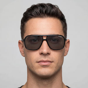 Carrera Classic Gray Sunglasses Men — lifestyle wear, rooftop evenings and sunset hours