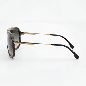 Carrera Classic Aviator Sunglasses Women — side view, Green lens