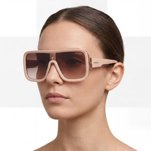 Carrera Classic Aviator Sunglasses for Women — interior view, Non-Polarized lens detail