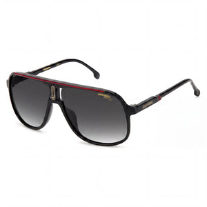 Carrera Contemporary Black Aviator Sunglasses Unisex, Black Red lens