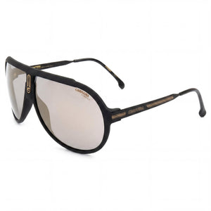 Carrera ENDURANCE65/N Black Aviator Sunglasses Unisex, Grey Bronze Mirror lens