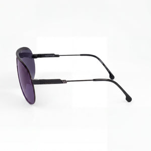 Carrera Modern Aviator Sunglasses Unisex — side view, Non-Polarized Black lens