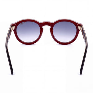 Carrera Modern Round Sunglasses Women — side view, Non-Polarized Black lens