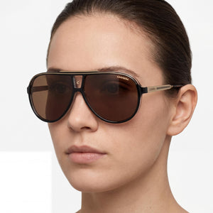 Carrera Modern Black Gold Sunglasses Unisex — lifestyle wear, beach and water activities