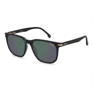 Carrera Modern Black Square Sunglasses for Women, Greengrey lens