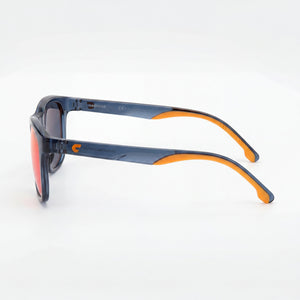 Carrera Race 8054 Rectangle Sunglasses Unisex — side view, Non-Polarized Blue lens