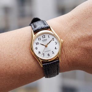 Casio LTP-1094Q-7B2 Women's Watch — side view, Stainless Steel case