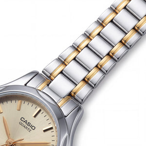 Casio LTP-1275SG-9ADF Women's Watch — front view, Quartz movement 25mm