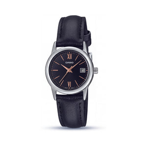Casio LTP-V002L-1B3UDF Black Stainless Steel Women's Watch, 31mm