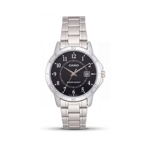 Casio LTP-V004D-1B Silver Stainless Steel Women's Watch, 30.2mm