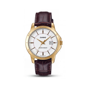 Casio LTP-V004GL Brown Stainless Steel Unisex Watch, 40mm