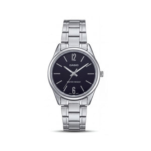 Casio LTP-V005D-1BUDF Silver Stainless Steel Women's Watch, 28mm