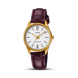 Casio LTP-V005GL-7BUDF Brown Stainless Steel Women's Watch, 28mm