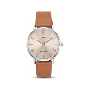 Casio LTP-VT01L-5BUDF Brown Stainless Steel Unisex Watch, 34mm