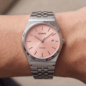 Casio MTP-B145D-4AVDF Unisex Watch — side view, Stainless Steel case 35mm