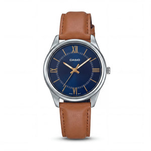 Casio MTP-V005L-2B5 Blue Stainless Steel Men's Watch, 40mm